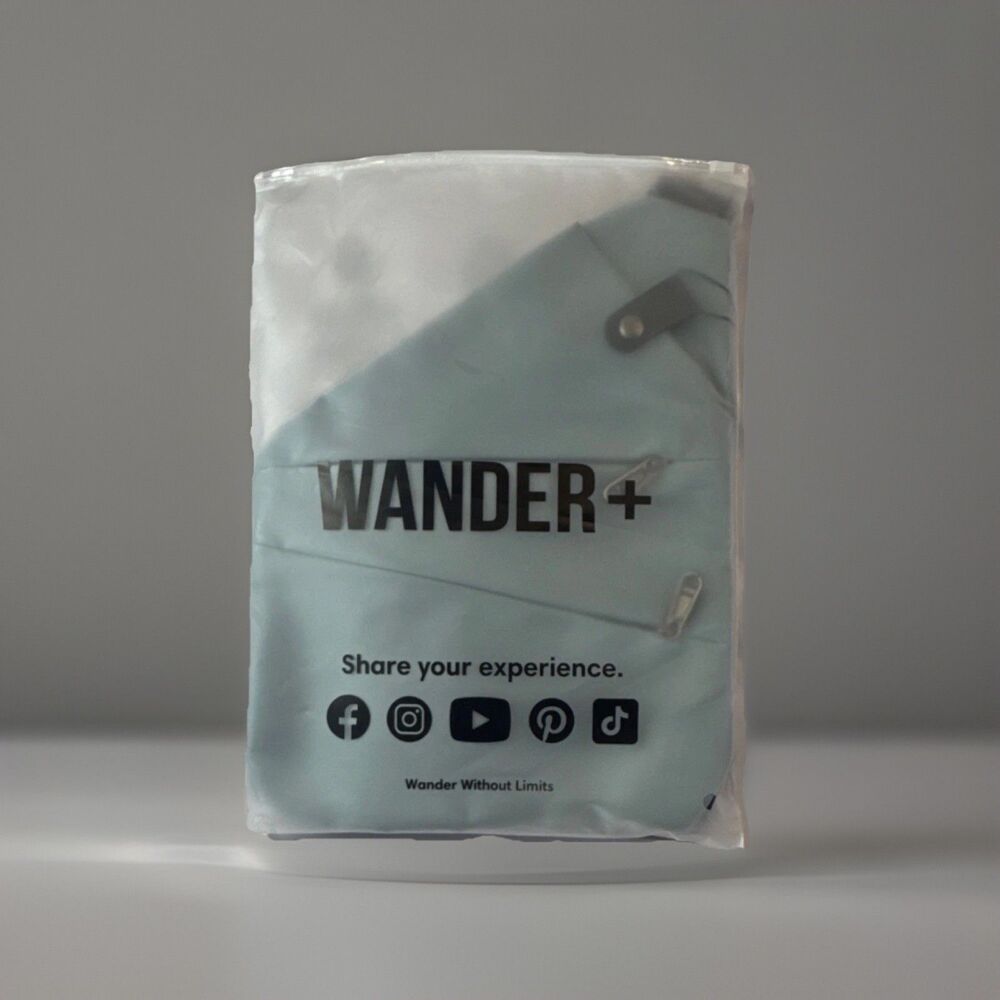 WANDER+ Anti-Theft Travel Bag Light Blue Polyester for Men Travel Style